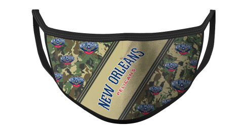 NBA New Orleans Pelicans Basketball Military Camo Patterns For Fans Cool Face Masks Face Cover