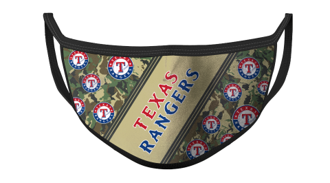 MLB Texas Rangers Baseball Military Camo Patterns For Fans Cool Face Masks Face Cover