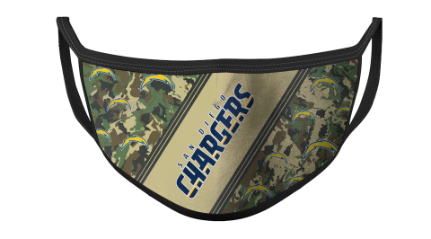 NFL Los Angeles Chargers Football Military Camo Patterns For Fans Cool Face Masks Face Cover