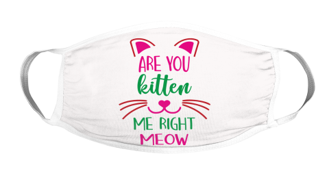 Are You Kitten Me Cat Lover Funny Face Mask Face Cover