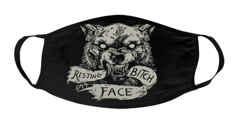 Resting Bitch Face Mask Wolf Face Cover