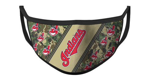MLB Cleveland Indians Baseball Military Camo Patterns For Fans Cool Face Masks Face Cover