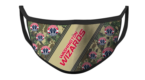 NBA Washington Wizards Basketball Military Camo Patterns For Fans Cool Face Masks Face Cover