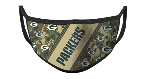 NFL Green Bay Packers Football Military Camo Patterns For Fans Cool Face Masks Face Cover