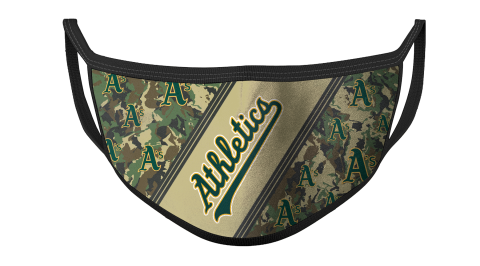 MLB Oakland Athletics Baseball Military Camo Patterns For Fans Cool Face Masks Face Cover
