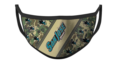 NHL San Jose Sharks Hockey Military Camo Patterns For Fans Cool Face Masks Face Cover