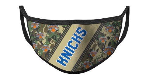 NBA New York Knicks Basketball Military Camo Patterns For Fans Cool Face Masks Face Cover