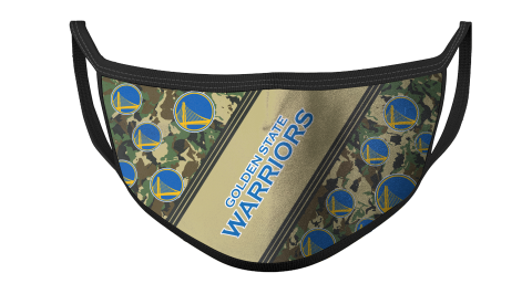 NBA Golden State Warriors Basketball Military Camo Patterns For Fans Cool Face Masks Face Cover