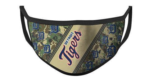 MLB Detroit Tigers Baseball Military Camo Patterns For Fans Cool Face Masks Face Cover
