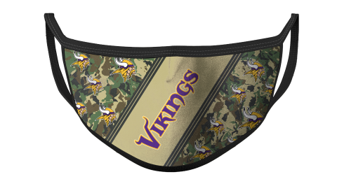 NFL Minnesota Vikings Football Military Camo Patterns For Fans Cool Face Masks Face Cover