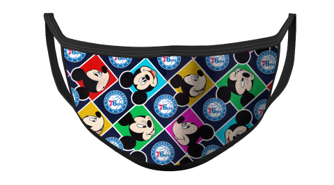 NBA Philadelphia 76ers Basketball Mickey For Fans Cool Face Masks Face Cover