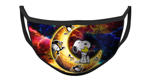 NHL Pittsburgh Penguins Hockey Snoopy Moon Galaxy For Fans Cool Face Masks Face Cover