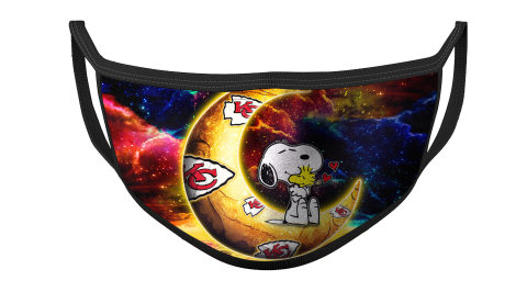 NFL Kansas City Chiefs Football Snoopy Moon Galaxy For Fans Cool Face Masks Face Cover