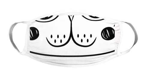 Cute smiling cat face  Funny cat face Mask Face Cover