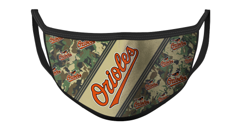 MLB Baltimore Orioles Baseball Military Camo Patterns For Fans Cool Face Masks Face Cover