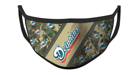 NFL Miami Dolphins Football Military Camo Patterns For Fans Cool Face Masks Face Cover