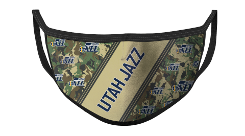 NBA Utah Jazz Basketball Military Camo Patterns For Fans Cool Face Masks Face Cover