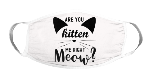 Are You Kitten Me Right Meow Cat Lover Face Mask Face Cover