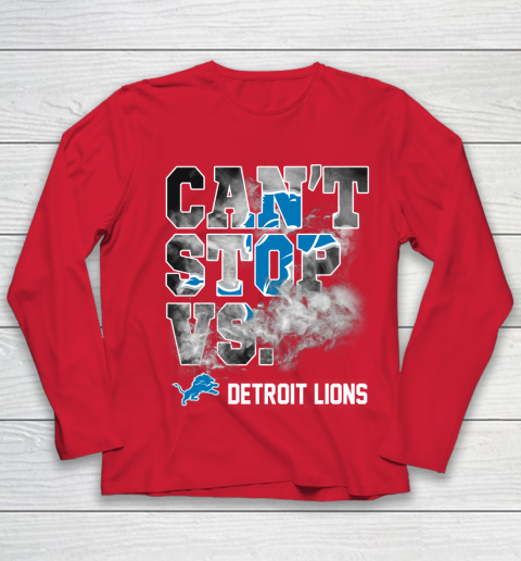NFL Detroit Lions Can't Stop Vs Youth Long Sleeve 8