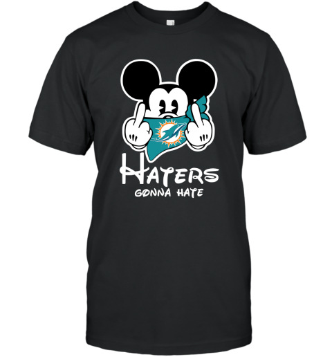 NFL Miami Dolphins Haters Gonna Hate Mickey Mouse Disney Football T Shirt