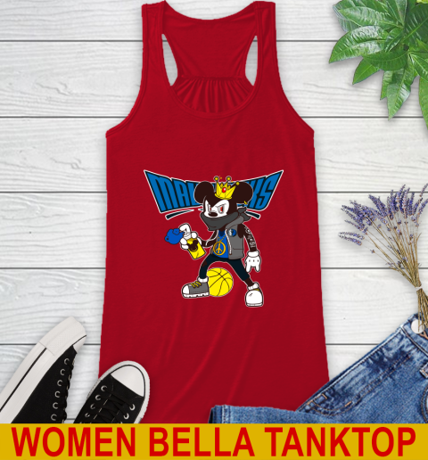 Dallas Mavericks NBA Basketball Mickey Peace Sign Sports Racerback Tank 6