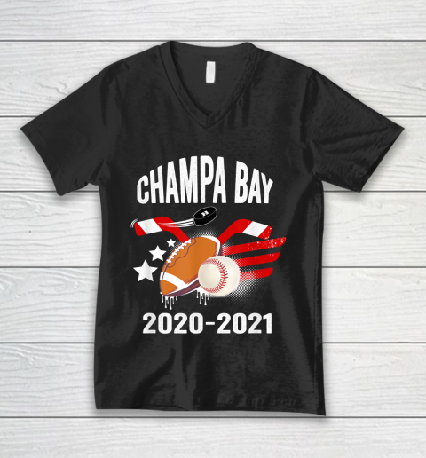 Champa Bay Shirt Winners 2020 2021 Vintage Tampa Champions V-Neck T-Shirt