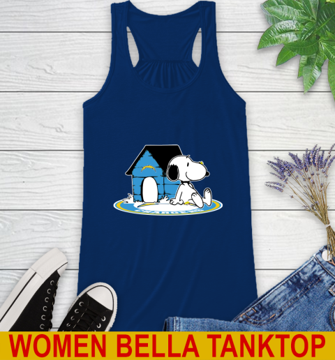 NFL Football Los Angeles Chargers Snoopy The Peanuts Movie Shirt Racerback Tank 9