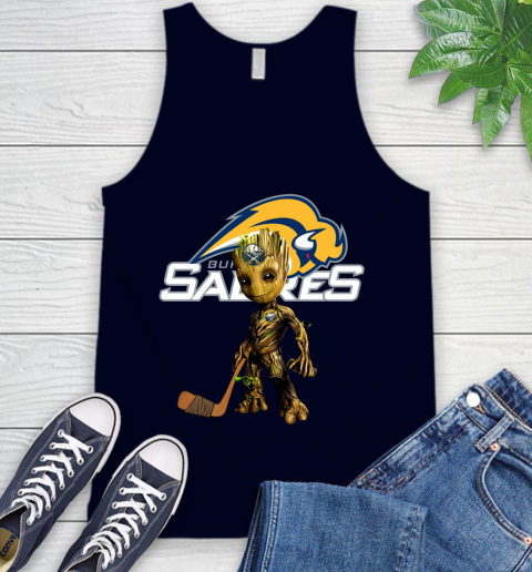 Buffalo Sabres NHL Hockey Groot Marvel Guardians Of The Galaxy Tank Top 3