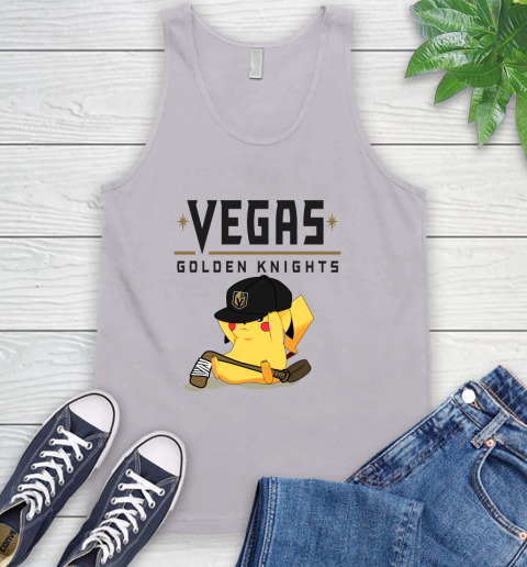 NHL Pikachu Hockey Sports Vegas Golden Knights Tank Top 4