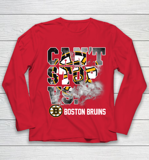 NHL Boston Bruins Hockey Can't Stop Vs Youth Long Sleeve 8