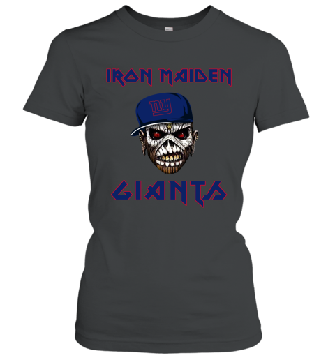 NFL New York Giants Iron Maiden Rock Band Music Football Sports r1VUB0tNGoZ ladies t shirt 20 95 151514 front black