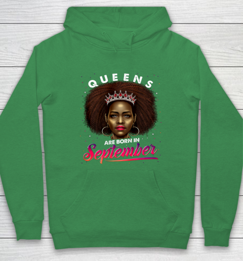 Queens Born September Shirt Black Girl Virgo Libra Birthday Hoodie 5