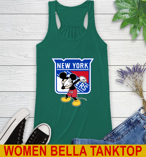New York Rangers NHL Hockey Dabbing Mickey Disney Sports Racerback Tank 7