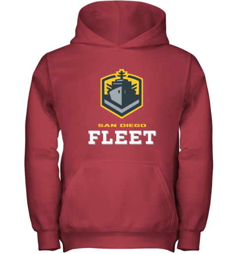 San Diego Fleet logo 8h87 san diego fleetlogo youth hoodie 43 front red