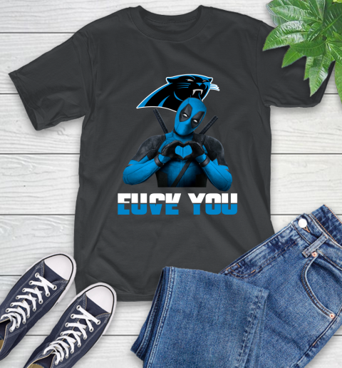 NHL Carolina Panthers Deadpool Love You Fuck You Football Sports T-Shirt