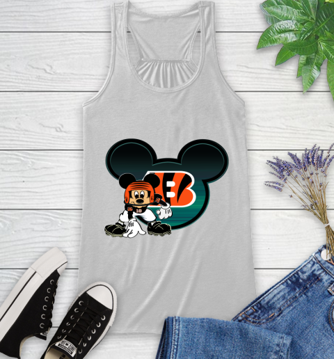 NFL Cincinnati Bengals Mickey Mouse Disney Football T Shirt Racerback Tank