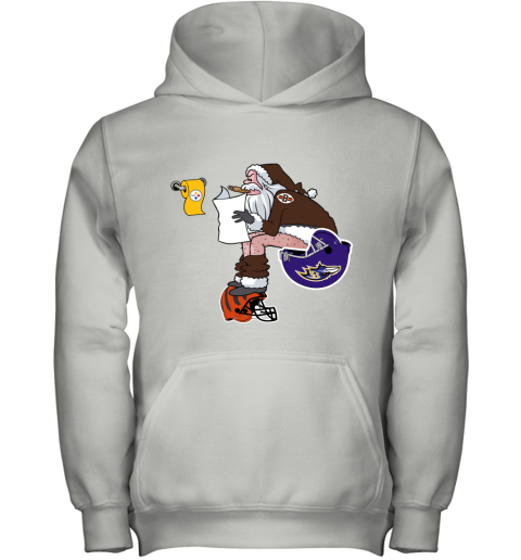 Santa Claus Cleveland Browns Shit On Other Teams Christmas Youth Hoodie