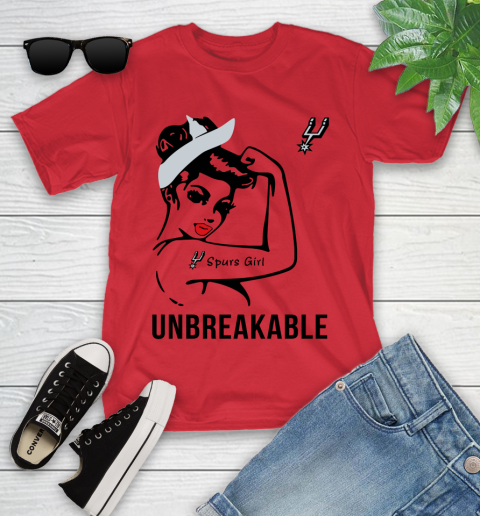 NBA San Antonio Spurs Girl Unbreakable Basketball Sports Youth T-Shirt 8