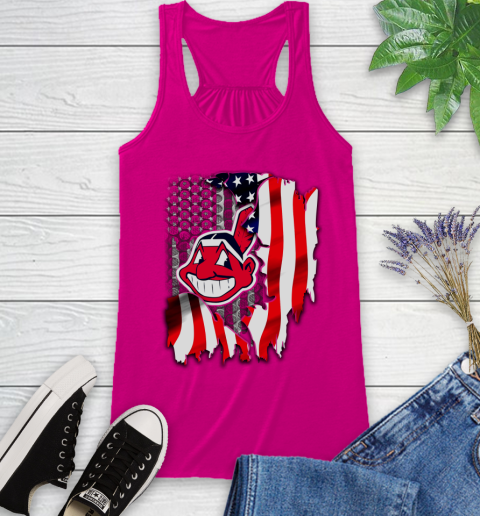 Cleveland Indians MLB Baseball American Flag Racerback Tank 7