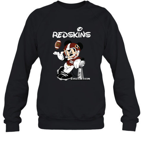 Mickey Redskins Taking The Super Bowl Trophy Football Sweatshirt
