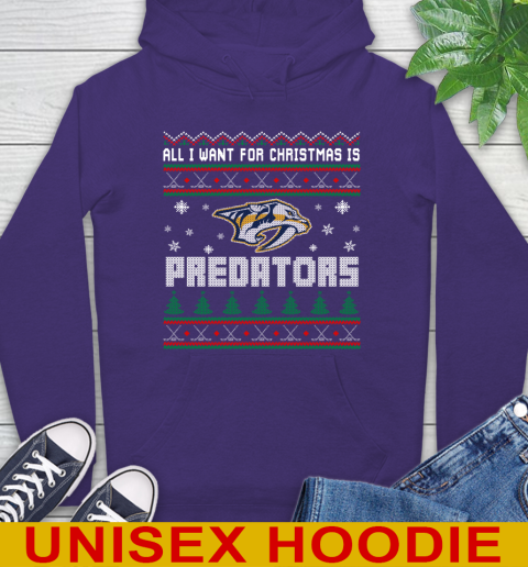 Nashville Predators NHL Hockey All I Want For Christmas Is My Team Sports 17