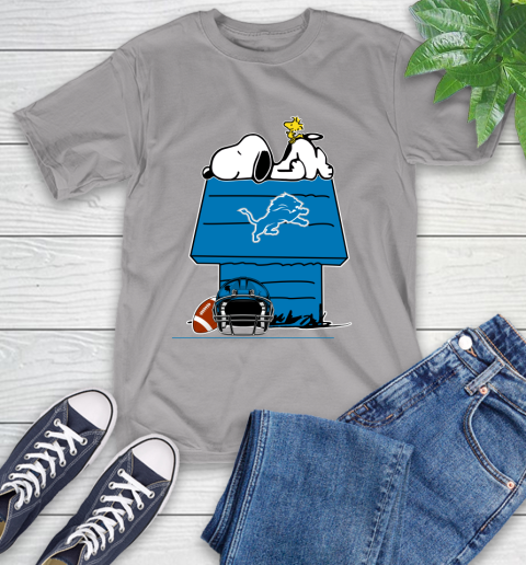 Detroit Lions NFL Football Snoopy Woodstock The Peanuts Movie T-Shirt 6