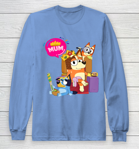 Bluey Mom Dad Funny Queen For Family Lover Long Sleeve T-Shirt 11