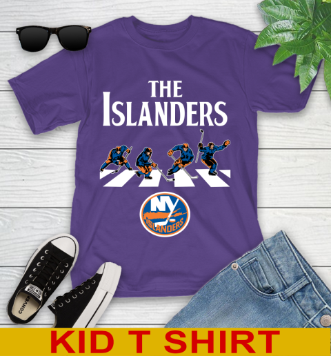 NHL Hockey New York Islanders The Beatles Rock Band Shirt Youth T-Shirt 3