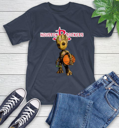 Houston Rockets NBA Basketball Groot Marvel Guardians Of The Galaxy T-Shirt 4