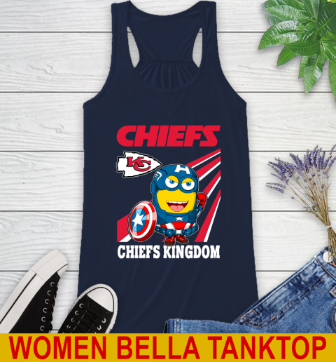 NFL Football Kansas City Chiefs Captain America Marvel Avengers Minion Shirt Racerback Tank 9