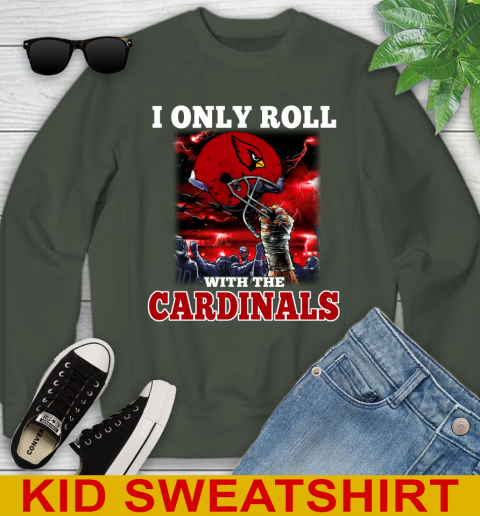 Arizona Cardinals NFL Football I Only Roll With My Team Sports Youth Sweatshirt 9 Arizona Cardinals NFL Football I Only Roll With My Team Sports Youth Sweatshirt - Image 9