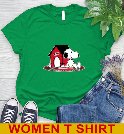 NHL Hockey Carolina Hurricanes Snoopy The Peanuts Movie Shirt Women's T-Shirt 6