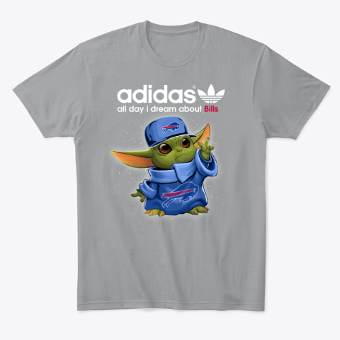 Baby Yoda Adidas All Day I Dream About  Bills wstu baby yoda adidas all day i dream aboutbills classic t shirt 2 front sport grey