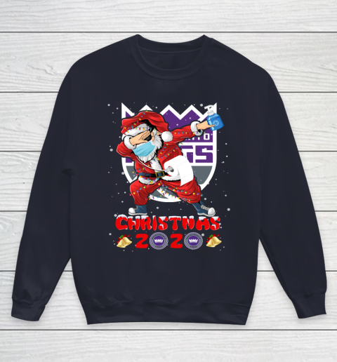 Sacramento Kings Funny Santa Claus Dabbing Christmas 2020 NBA Youth Sweatshirt 2